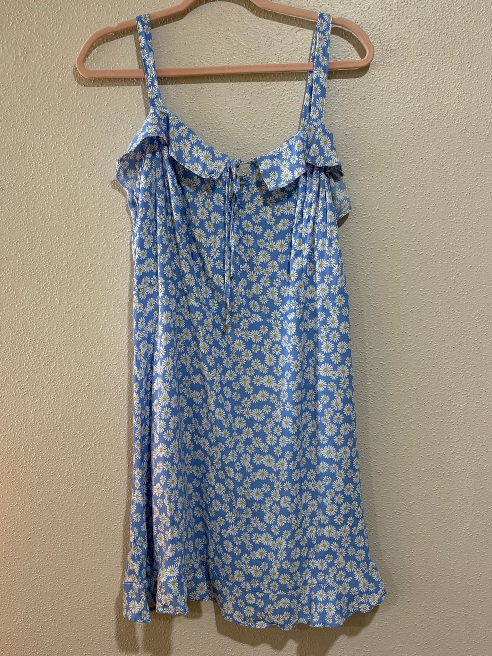 Forever 21+ Blue Daisy Print Mini Dress – Size 2X | Side Zip | Cute Summer Dress